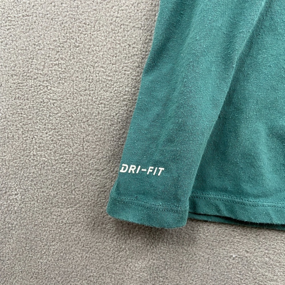 Nike Athletic T Shirt Sz Small Teal Dri Fit Cotton Sweat Wicking Crew Neck - Picture 3 of 10